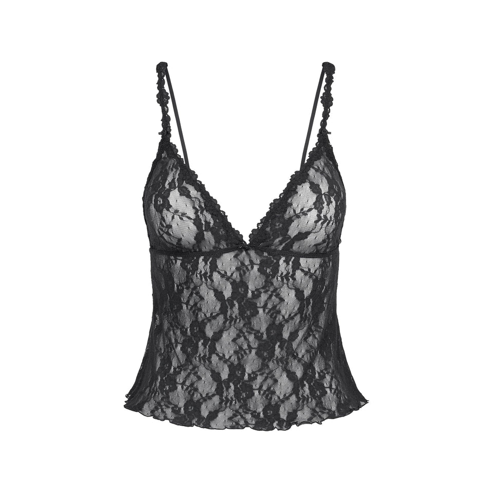 Stretch Lace Triangle Cami and Short Set