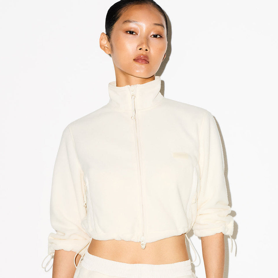 Outdoor Fleece Cropped 3/4 Sleeve Jacket