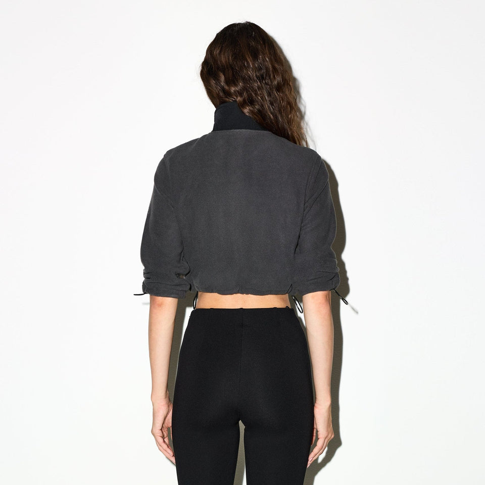 Outdoor Fleece Cropped 3/4 Sleeve Jacket