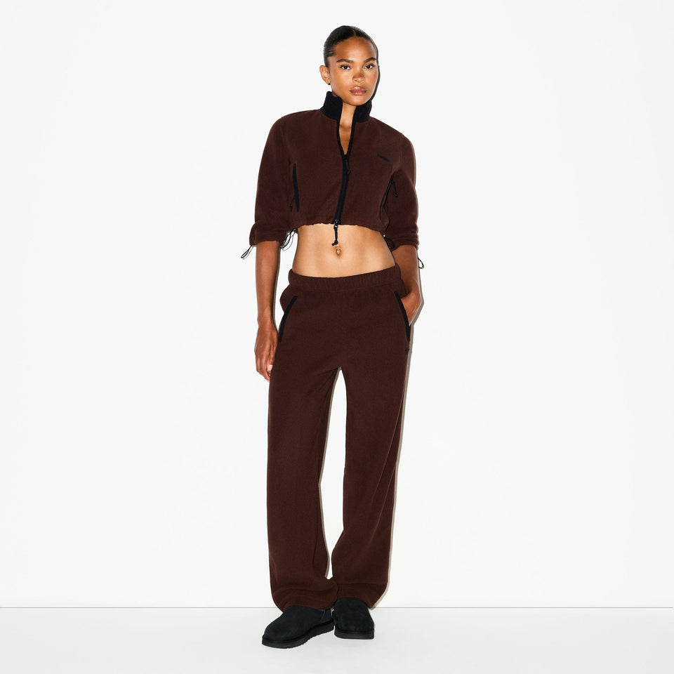 Outdoor Fleece Cropped 3/4 Sleeve Jacket
