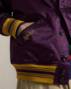 Ralph Lauren Embroidered Satin Baseball Jacket