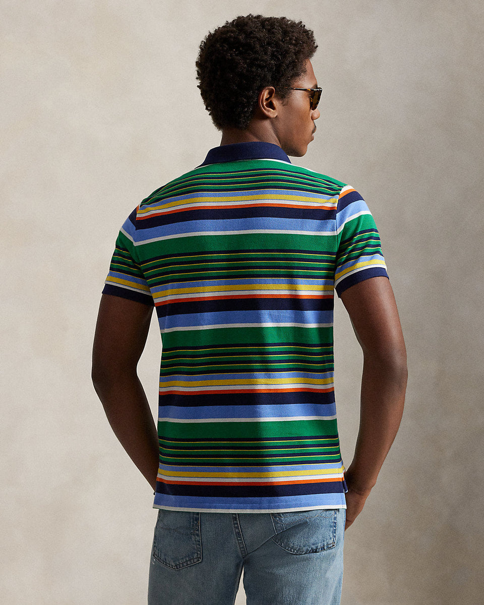 Ralph Lauren Classic Fit Striped Mesh Polo Shirt