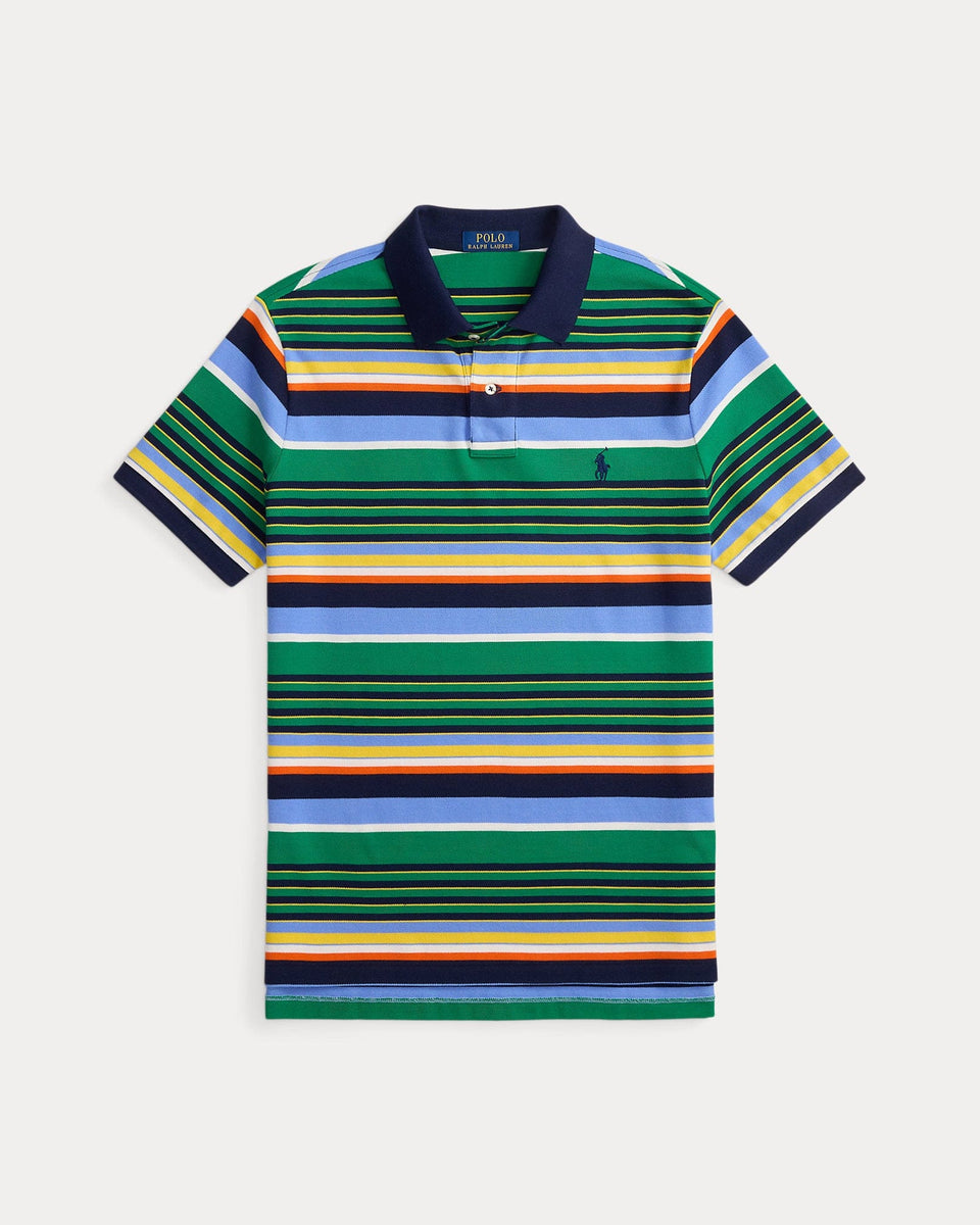 Ralph Lauren Classic Fit Striped Mesh Polo Shirt
