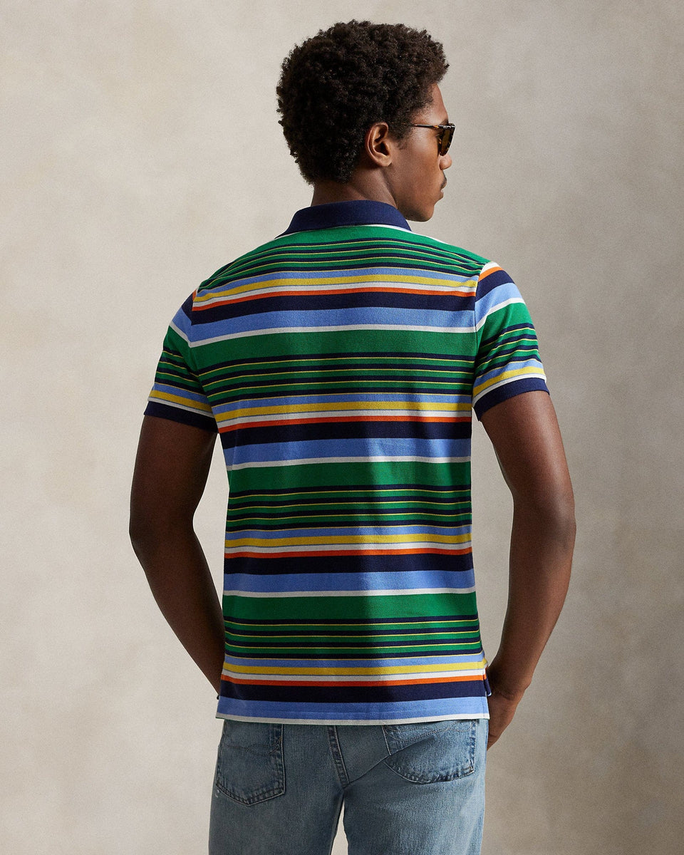 Ralph Lauren Classic Fit Striped Mesh Polo Shirt