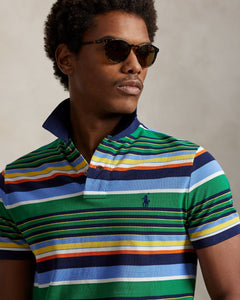 Ralph Lauren Classic Fit Striped Mesh Polo Shirt