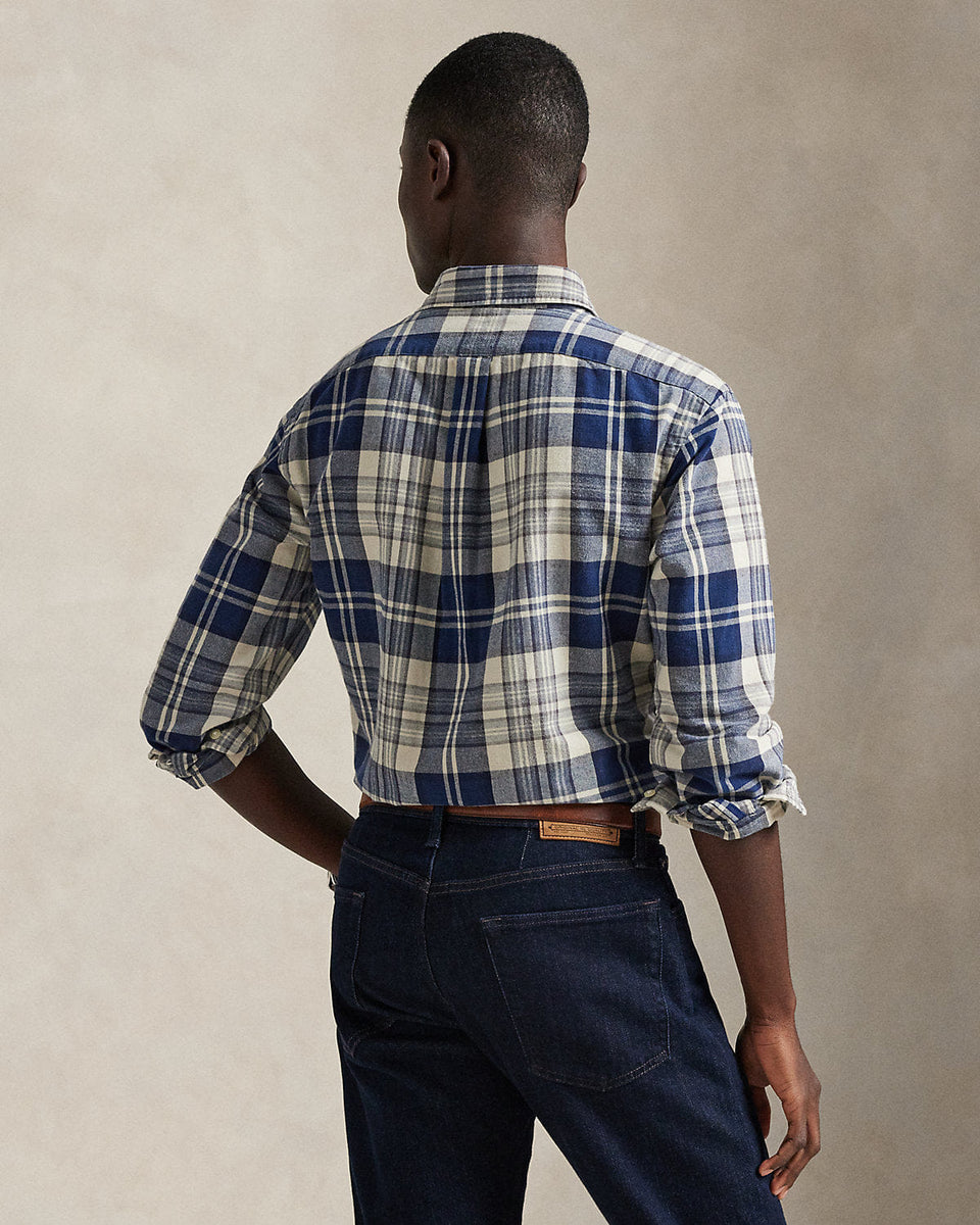 Ralph Lauren Classic Fit Plaid Brushed Oxford Shirt