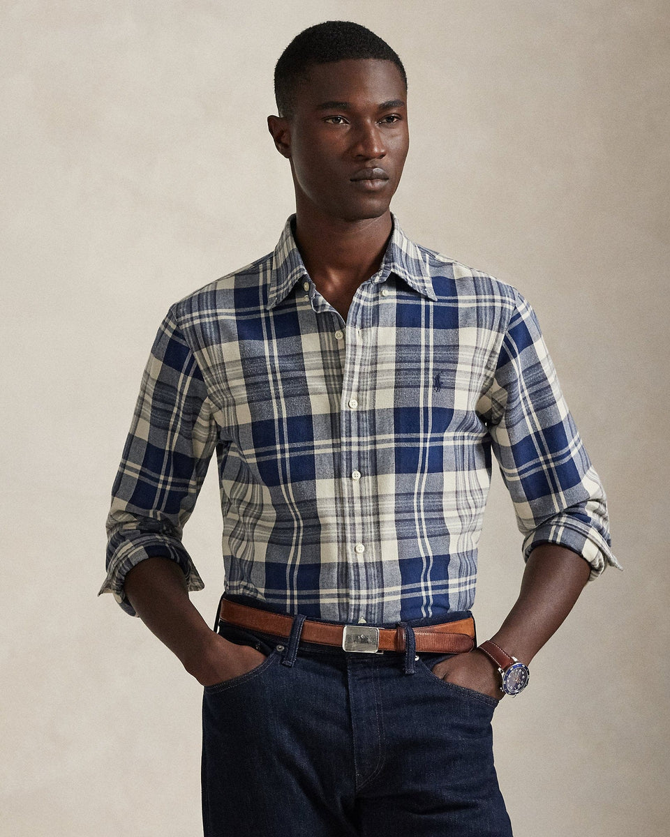 Ralph Lauren Classic Fit Plaid Brushed Oxford Shirt
