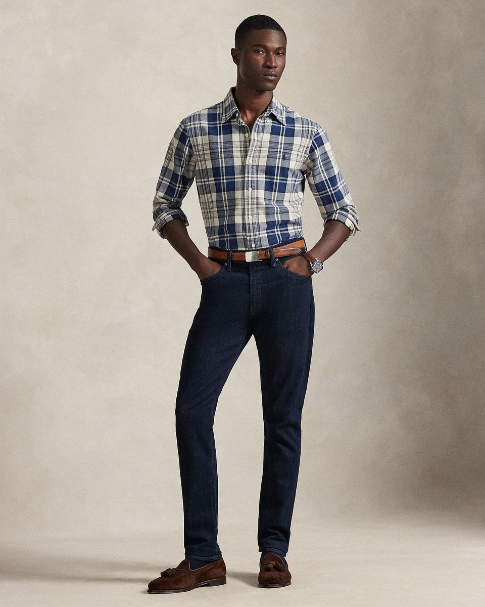 Ralph Lauren Classic Fit Plaid Brushed Oxford Shirt