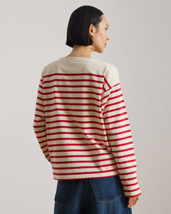 Ralph Lauren Striped Jersey Boatneck Top