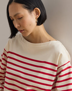 Ralph Lauren Striped Jersey Boatneck Top