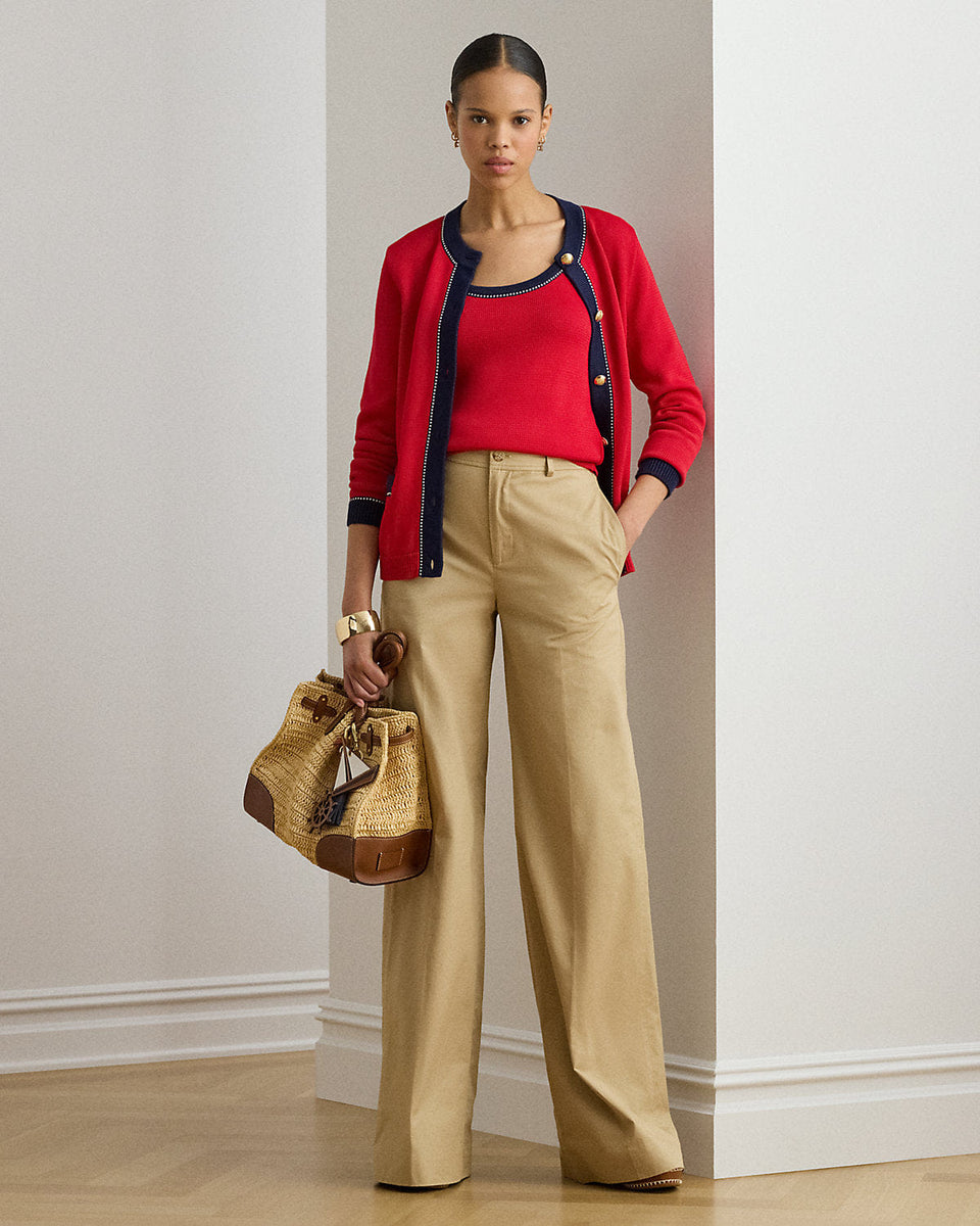 Ralph Lauren TwoTone CottonBlend Cardigan