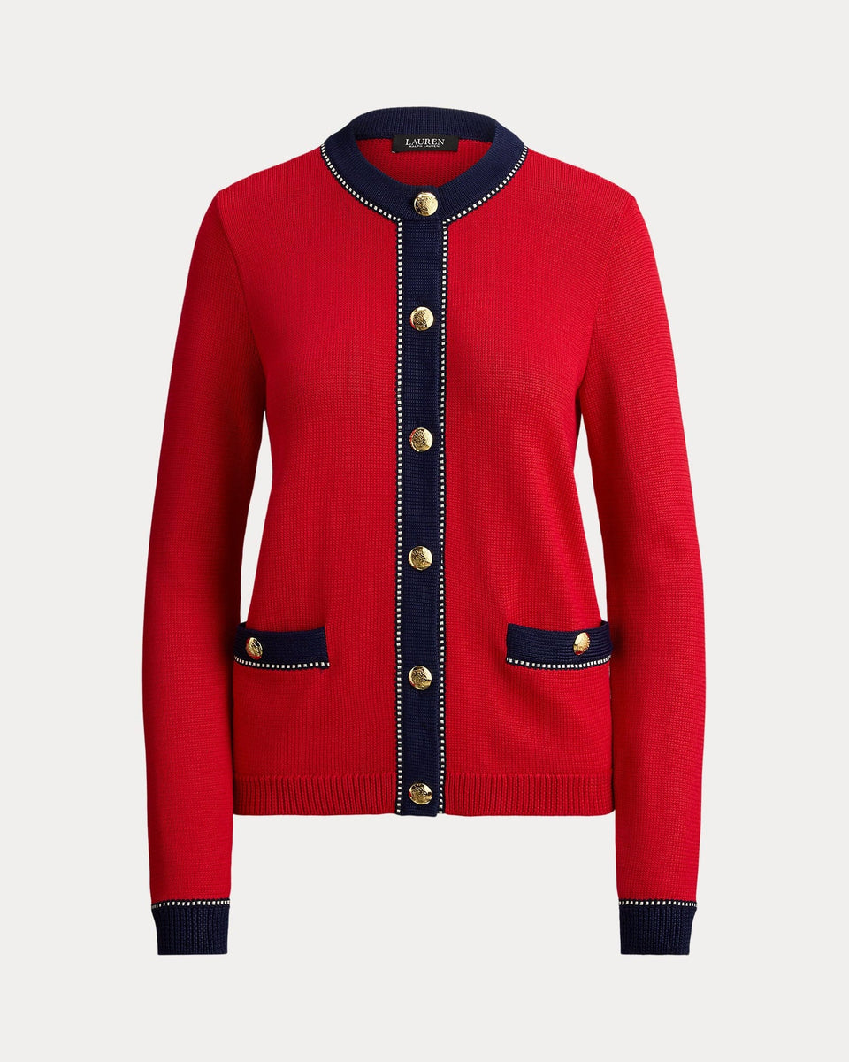 Ralph Lauren TwoTone CottonBlend Cardigan