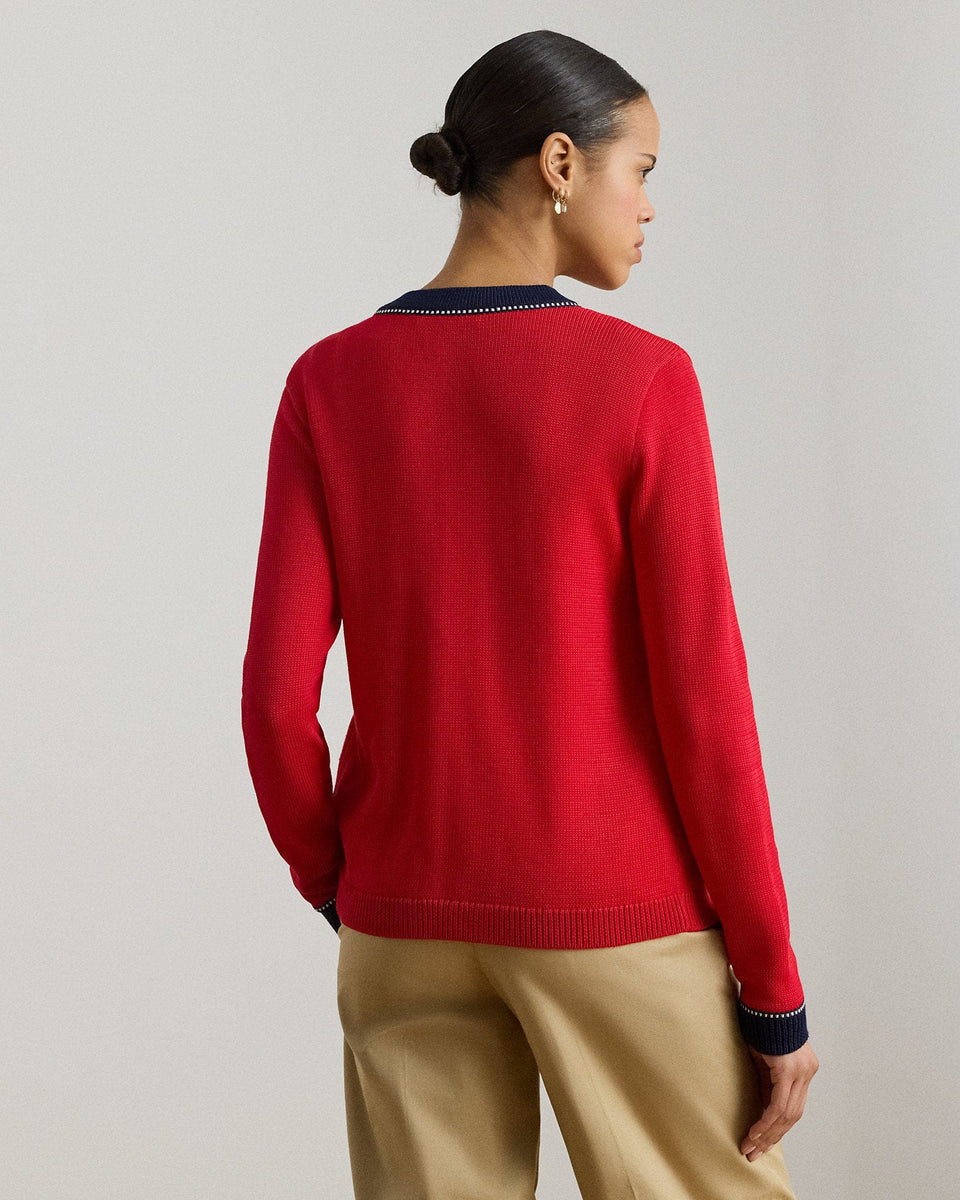 Ralph Lauren TwoTone CottonBlend Cardigan