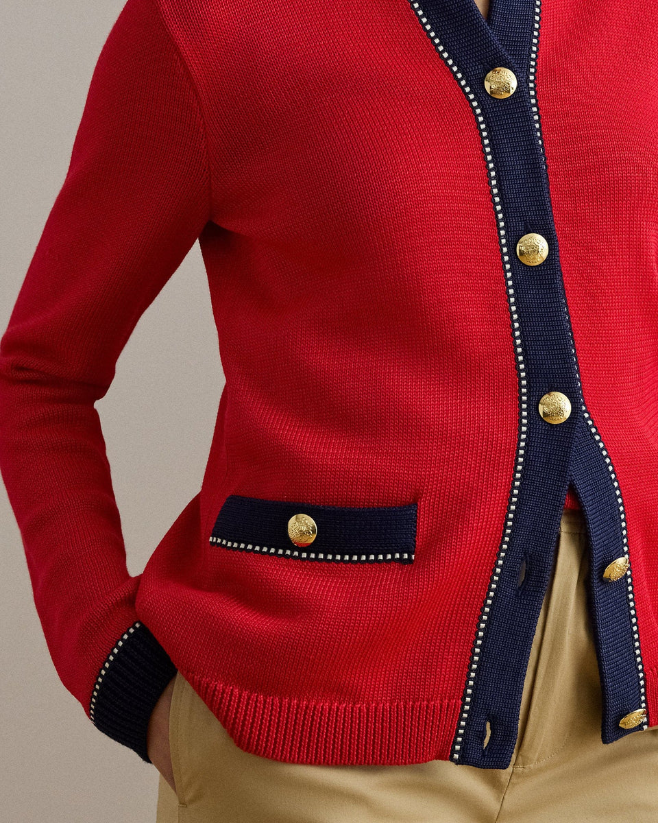 Ralph Lauren TwoTone CottonBlend Cardigan