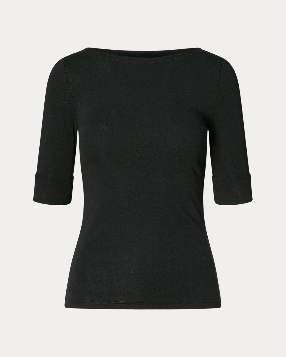 Ralph Lauren Stretch Cotton Boatneck T-Shirt