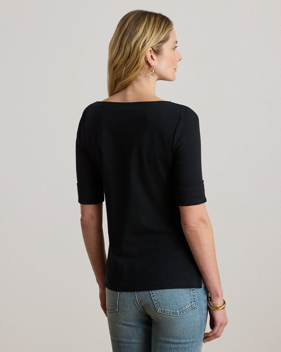 Ralph Lauren Stretch Cotton Boatneck T-Shirt