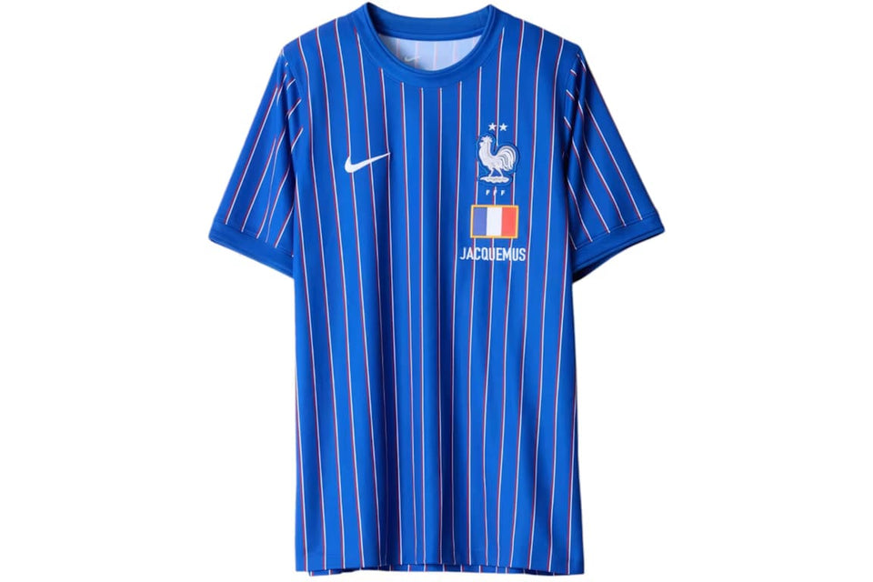 Nike x Jacquemus x France Pre Match Jersey Blue Stripe