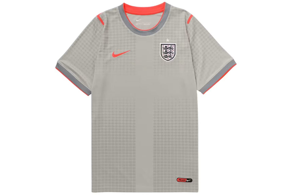 Nike England x Palace Academy Pro 2026 Football Jersey Pewter Grey/Bright Crimson