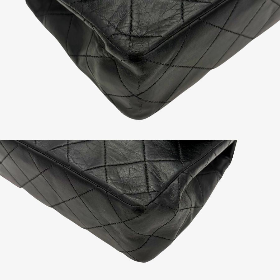 RG237 - CHANEL Vintage Black Lambskin 17cm Mini Square Flap Bag