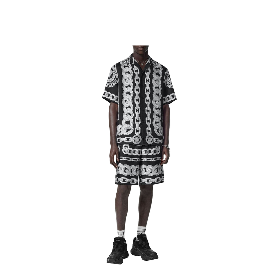 Silk Medusa Chains Bermuda Shorts