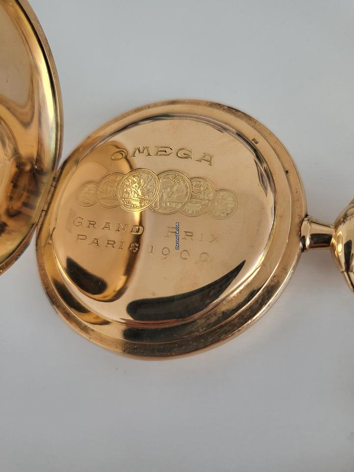 Omega Grand Prix Paris 1900 Taschenuhr aus Gold