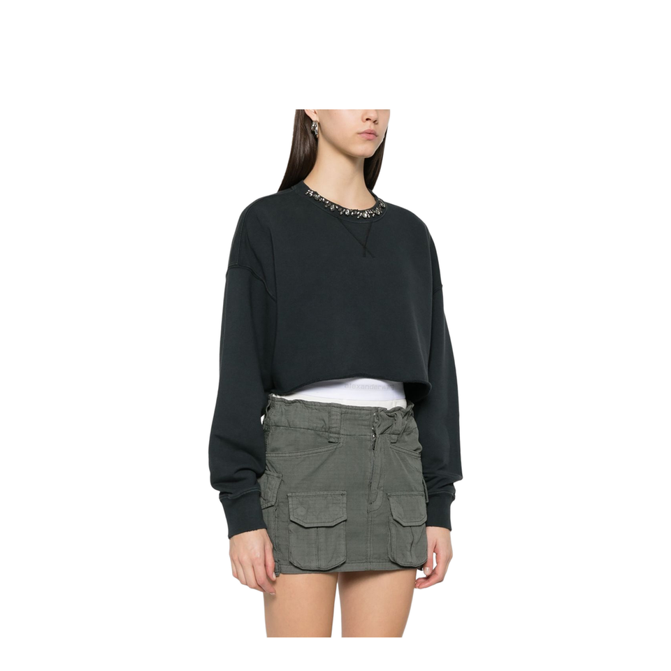 Organic Cotton Cropped Sweatshirt