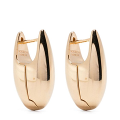 Oval Shape Smooth Finish Hinged Closure Earring