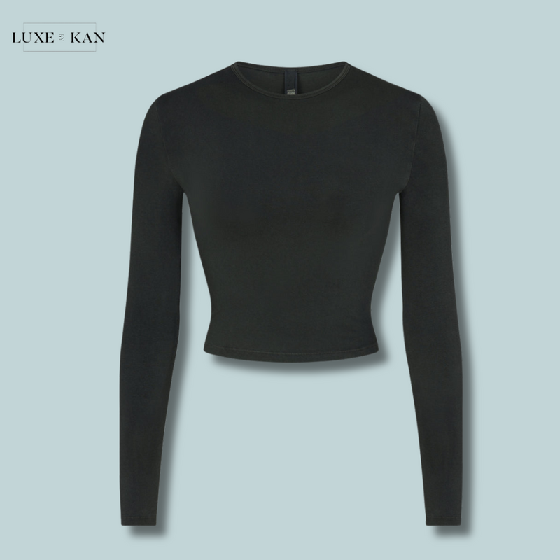 SKIMS New Vintage cropped stretch-cotton T-shirt
