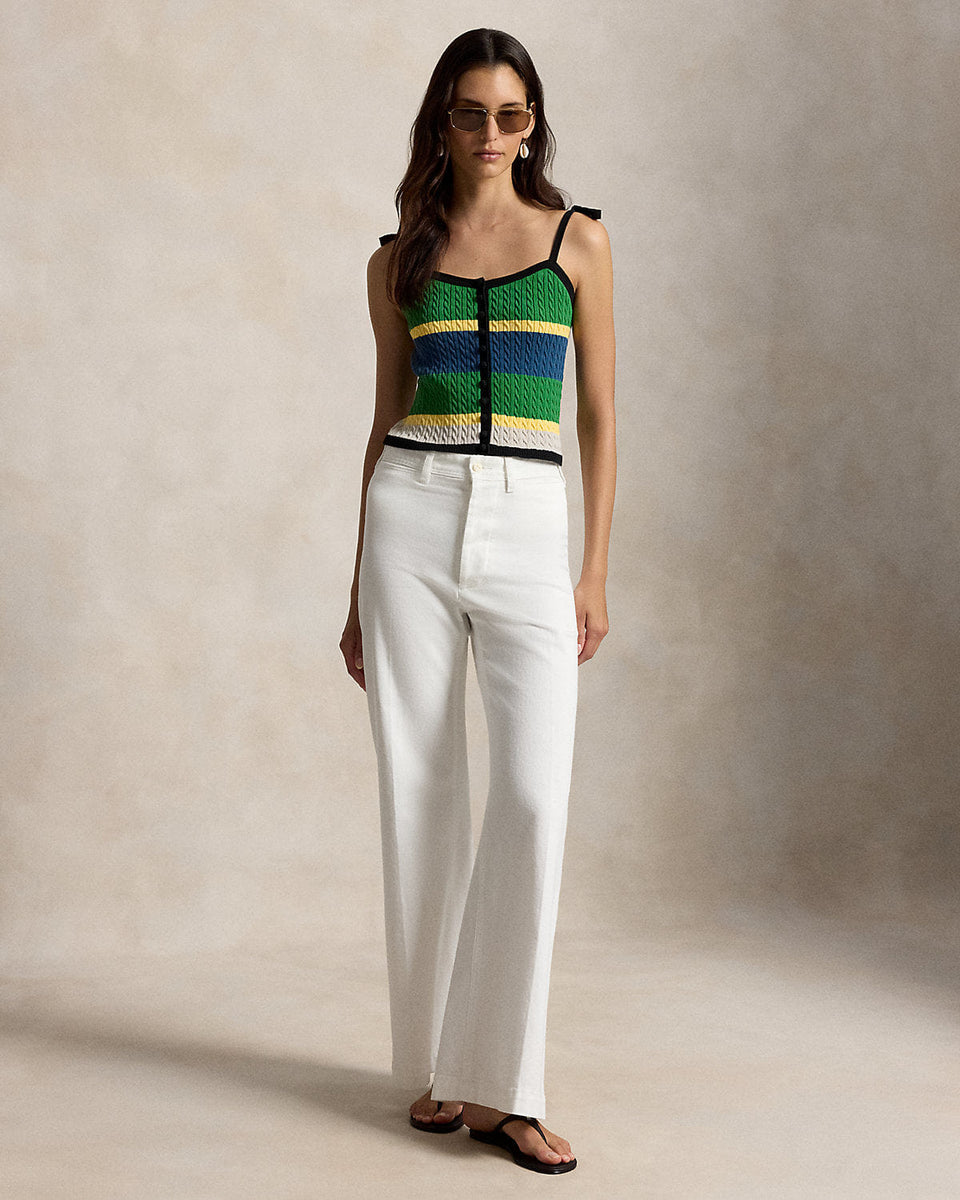 Ralph Lauren ColorBlocked CableKnit Tank Top