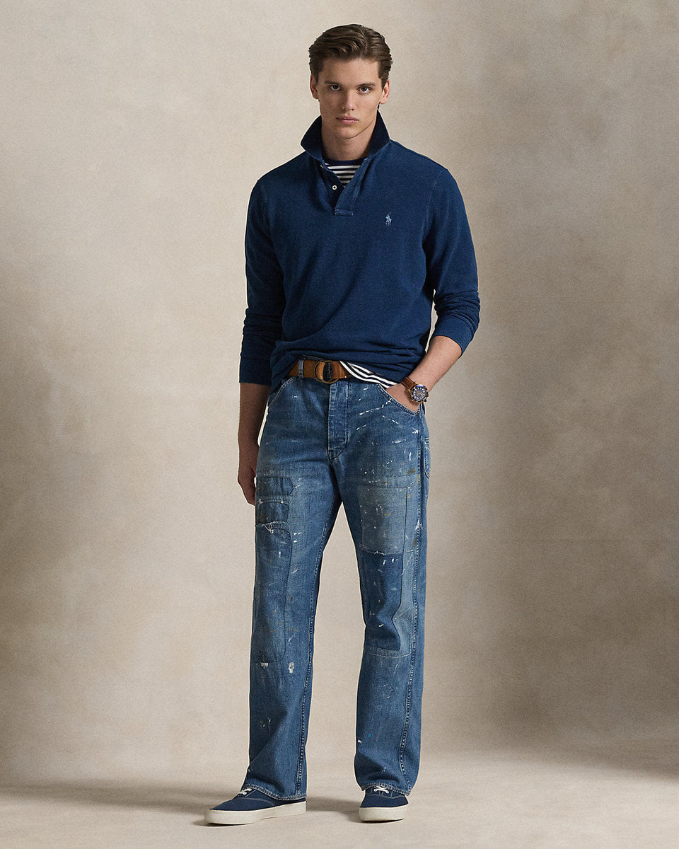 Ralph Lauren Classic Fit Indigo Mesh Polo Shirt