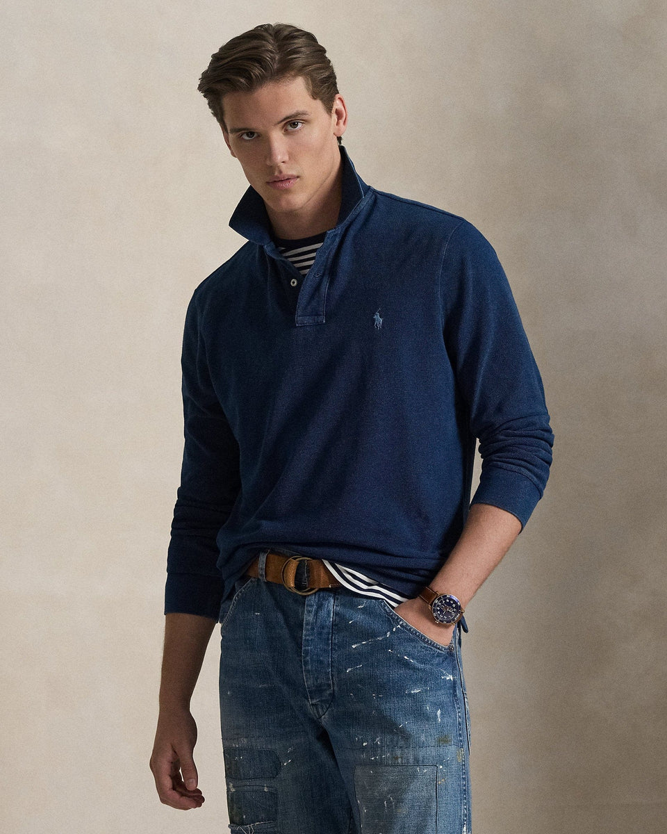 Ralph Lauren Classic Fit Indigo Mesh Polo Shirt