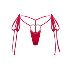 Novelty Intimates Heart Charm String Thong