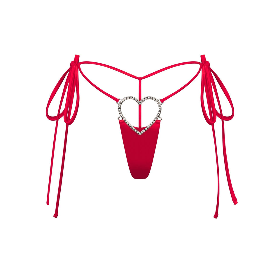 Novelty Intimates Heart Charm String Thong