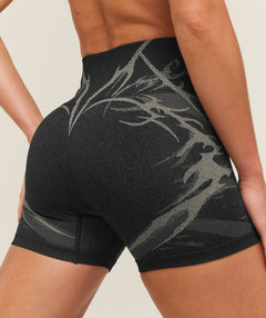Gymshark Storm Seamless Shorts - Black/Tinted White