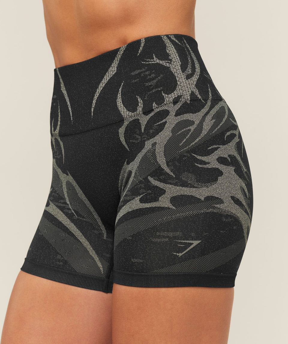 Gymshark Storm Seamless Shorts - Black/Tinted White