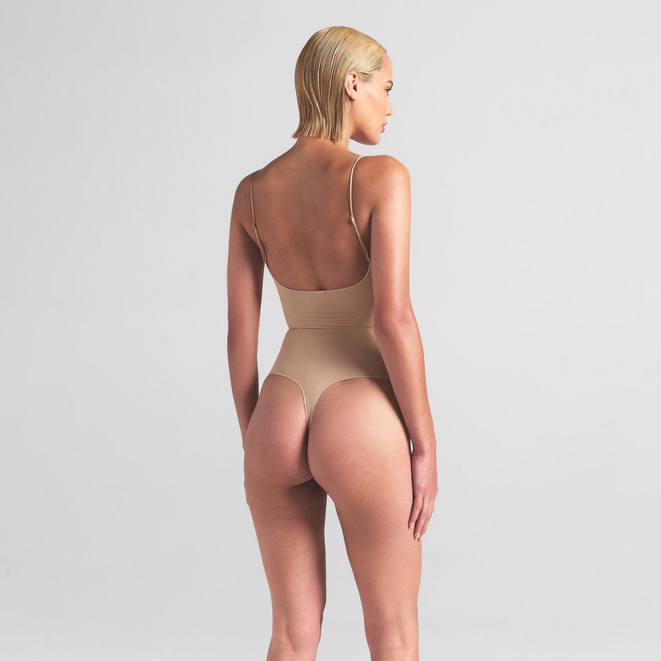 Sheer Seamless Thong Bodysuit
