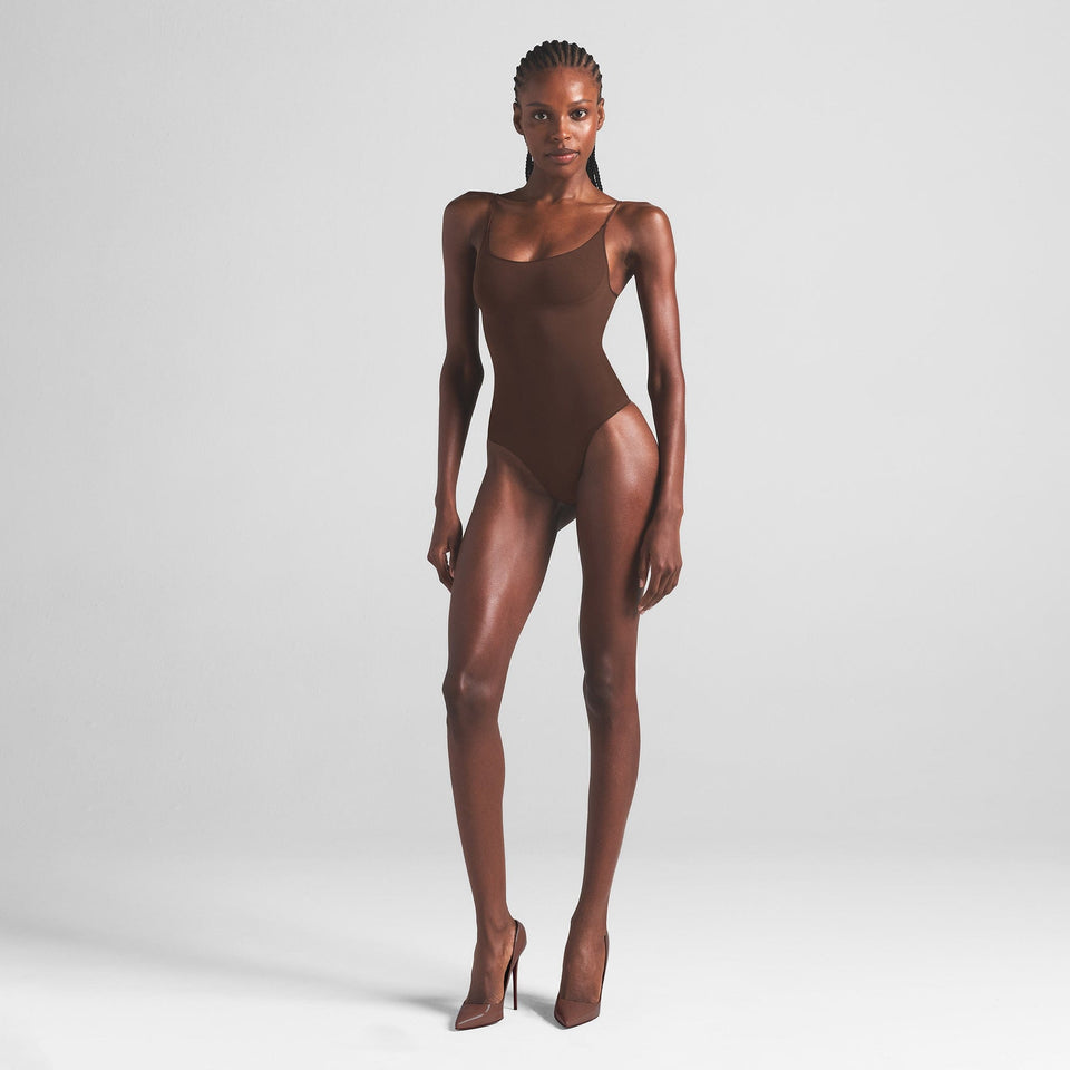 Sheer Seamless Thong Bodysuit