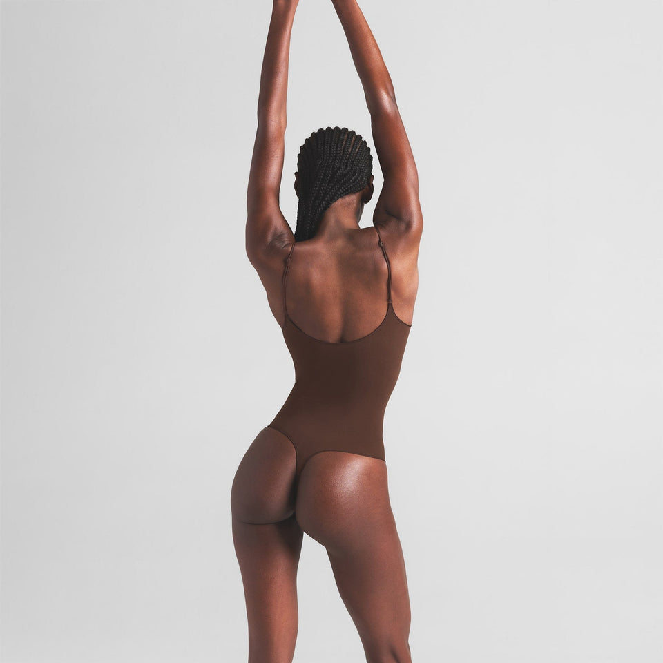 Sheer Seamless Thong Bodysuit