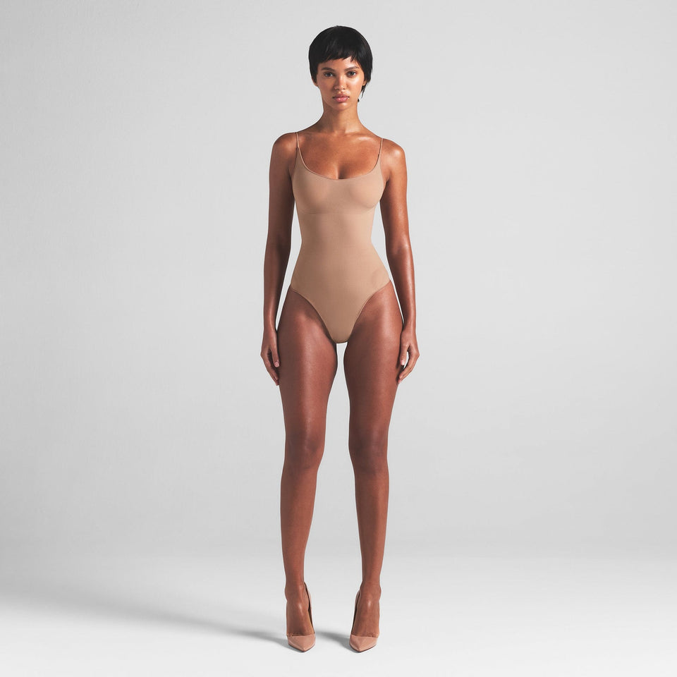 Sheer Seamless Thong Bodysuit