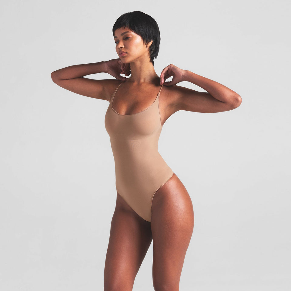 Sheer Seamless Thong Bodysuit