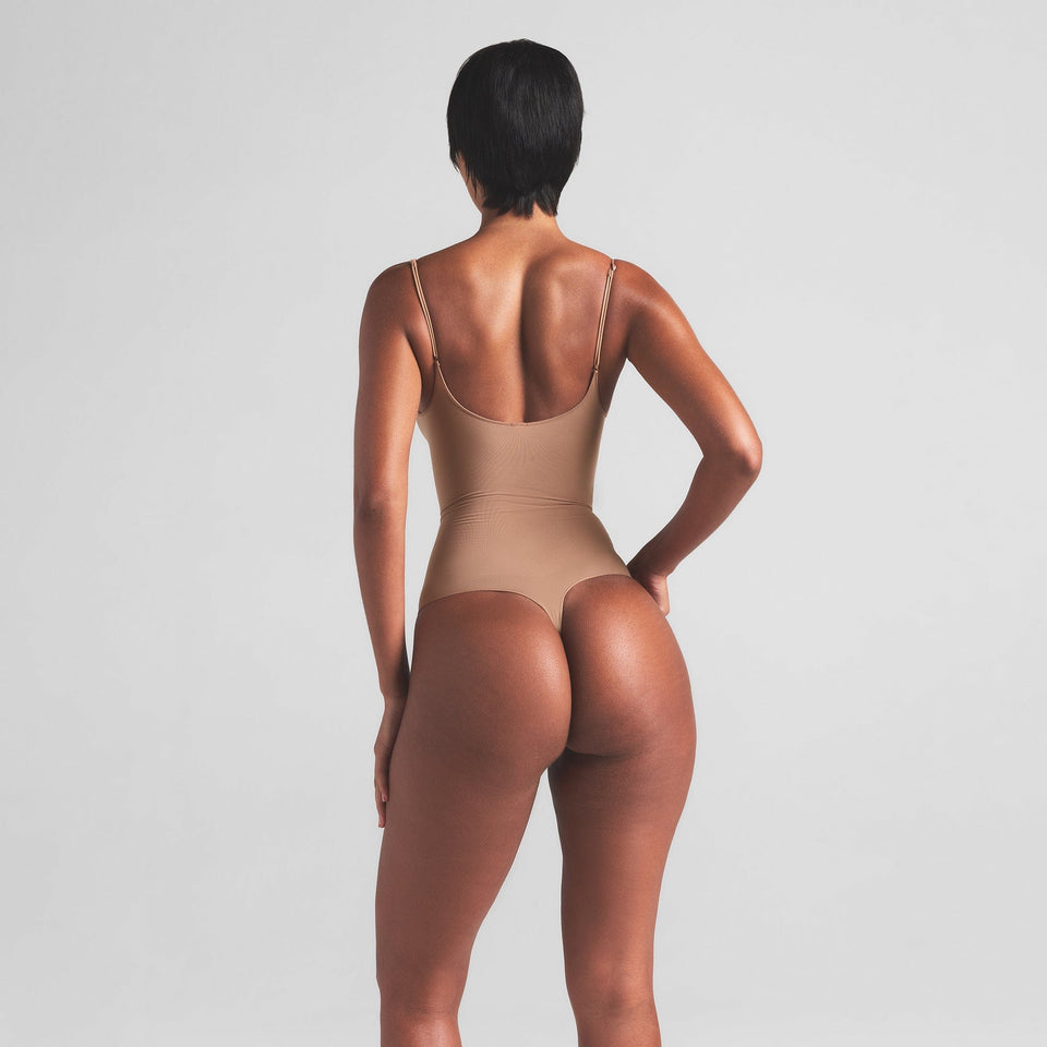 Sheer Seamless Thong Bodysuit
