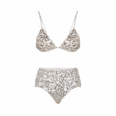 Novelty Intimates Sequin Bralette and Hipster Set