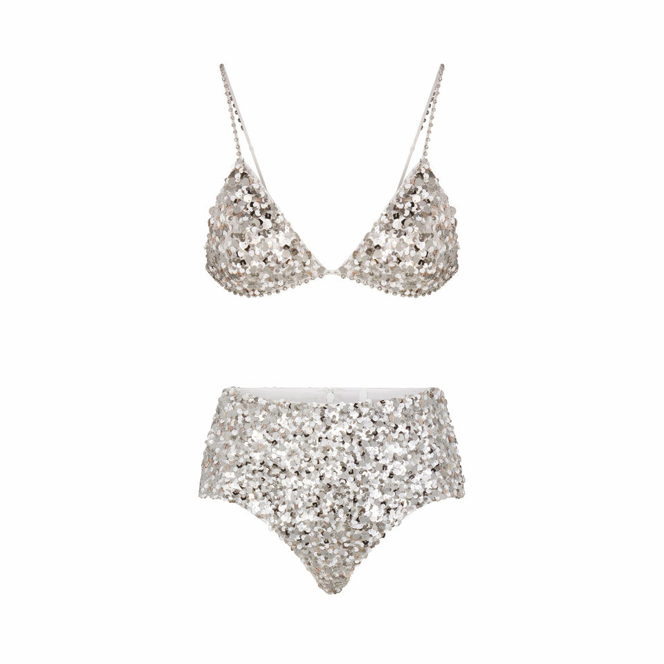 Novelty Intimates Sequin Bralette and Hipster Set