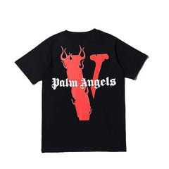 Vlone x Palm Angels T-Shirt With A Large Red V Graphic [Sourcex Exclusive]