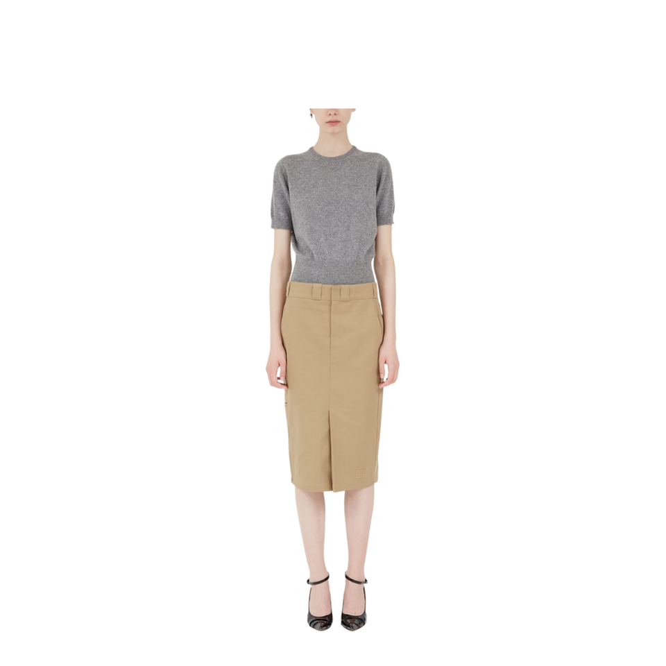 Skater Chino Midi Skirt