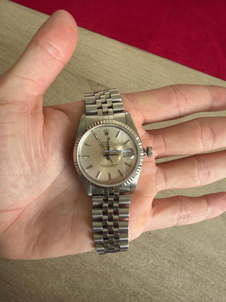 Rolex | Datejust | 16014 | White gold | 36 mm | Steel | White | Automatic