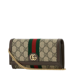 Ophidia Canvas Wallet On Chain - Beige