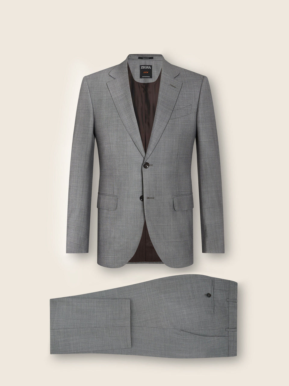 Zegna Grey Centoventimila Wool Suit