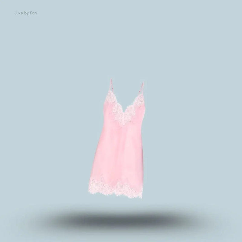 Skims Silk Lace Mini Slip Dress