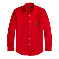 Brushed Oxford Long Sleeve Plain Shirt